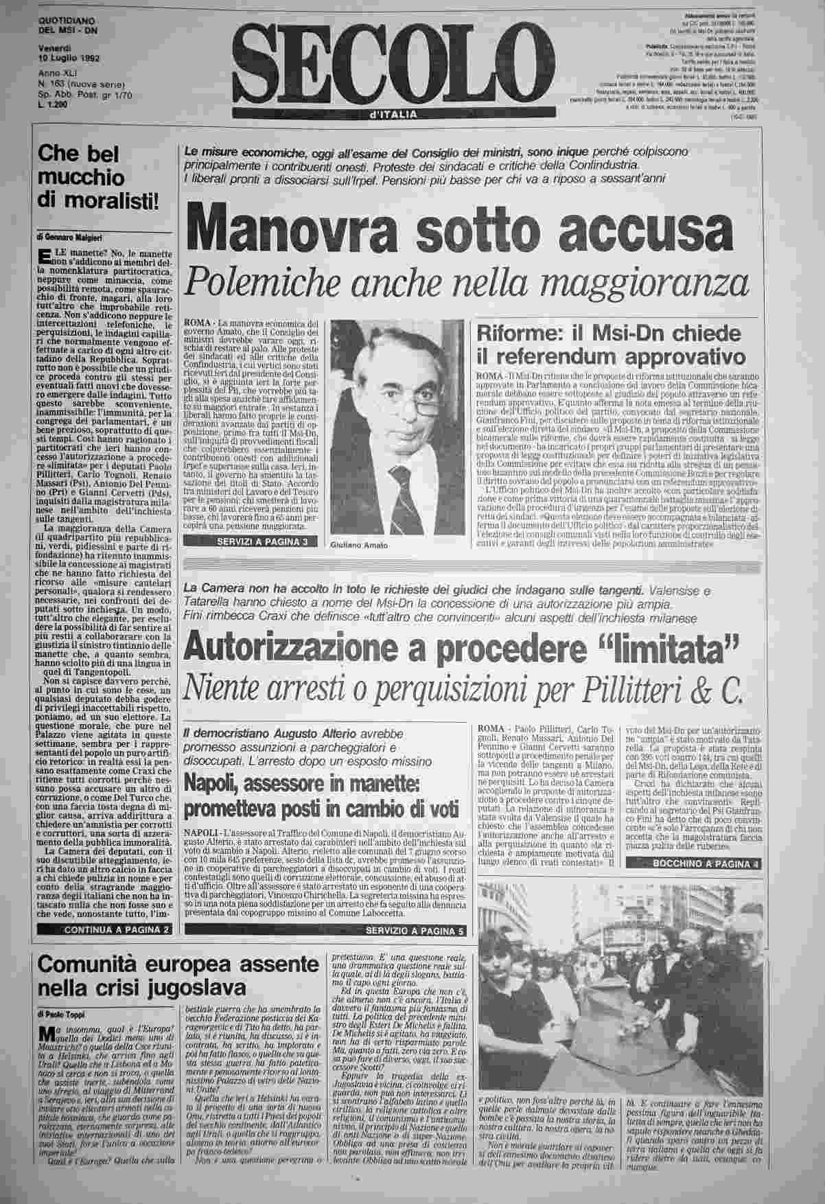venerdì 10 luglio 1992