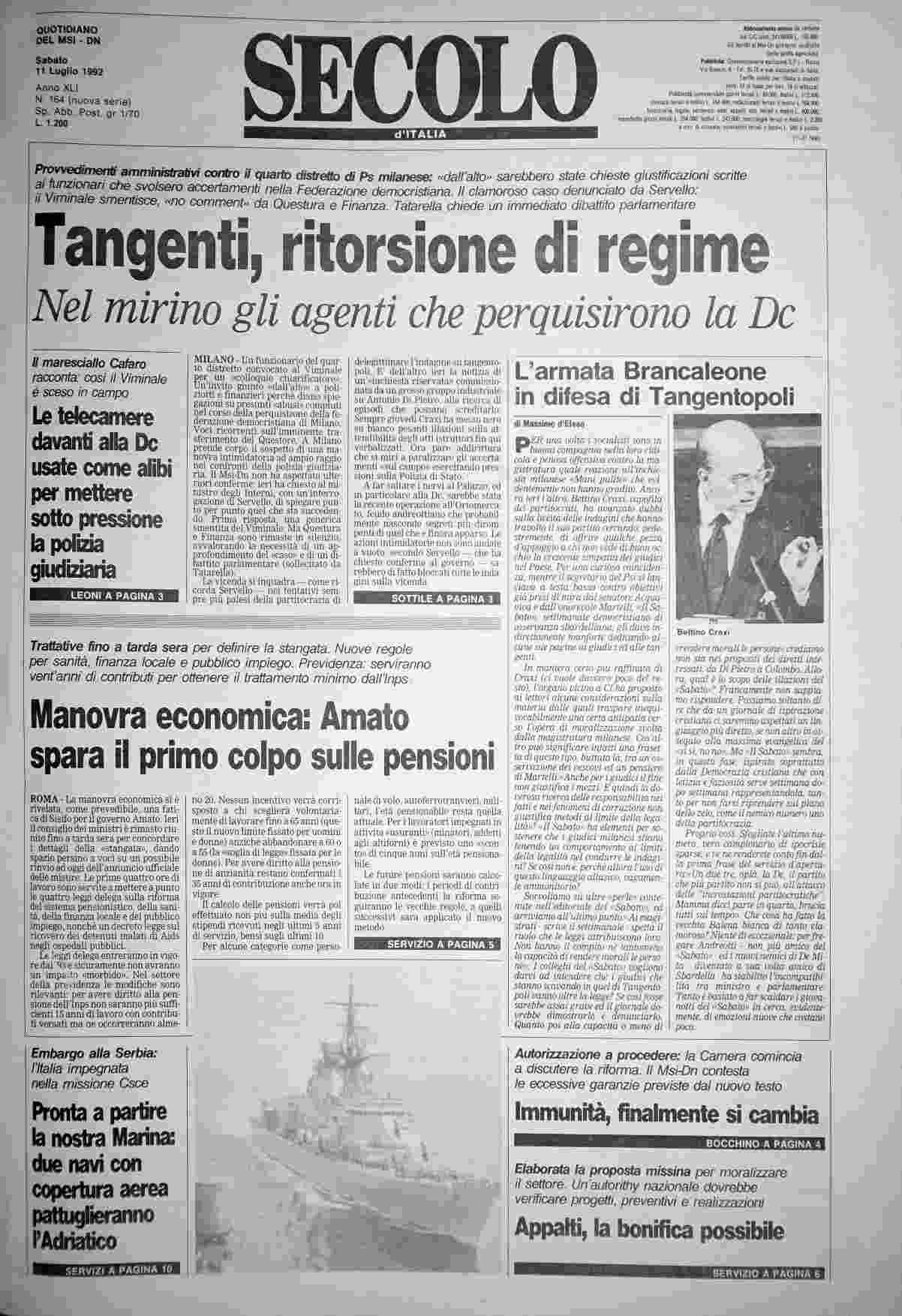 sabato 11 luglio 1992