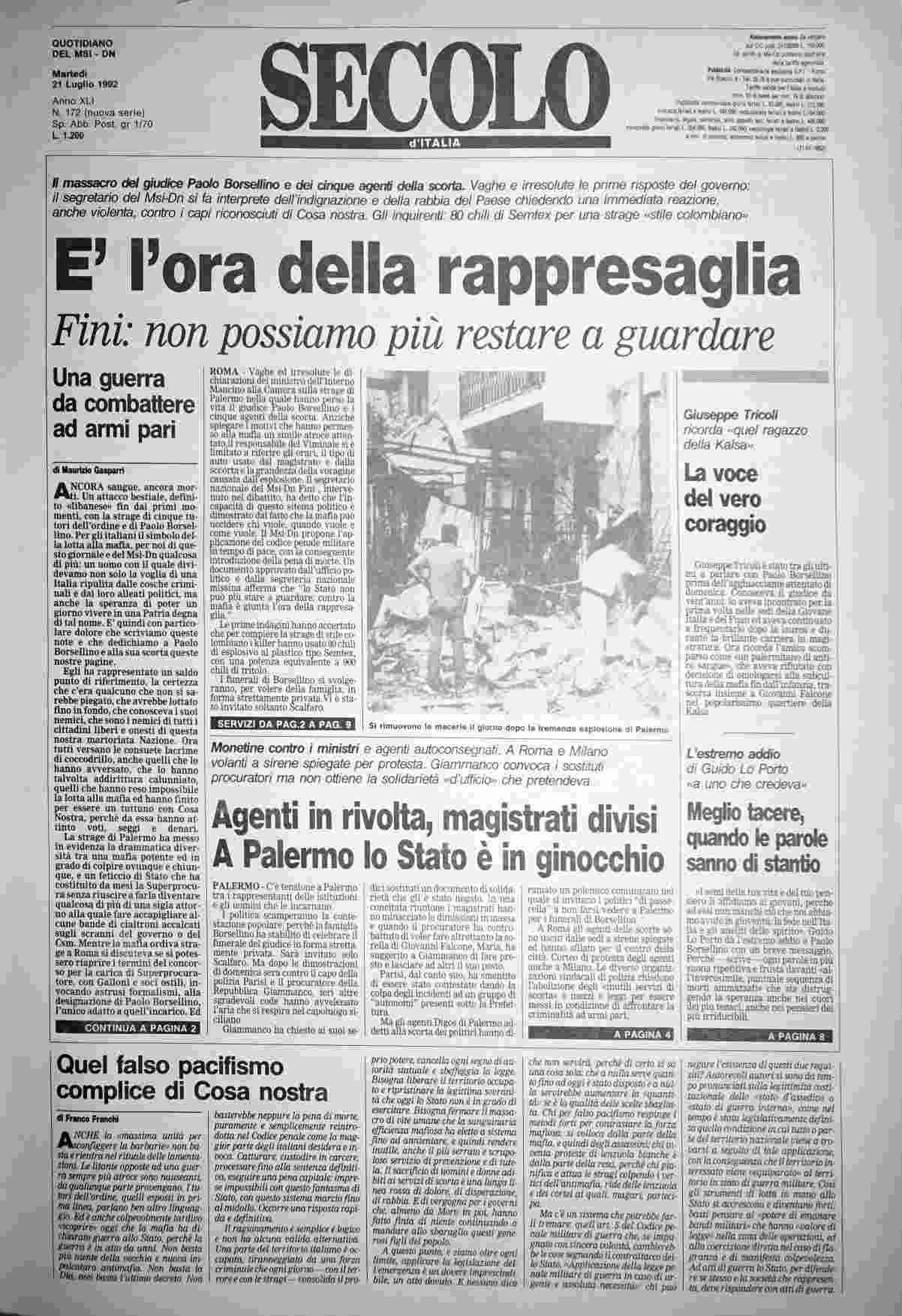 martedì 21 luglio 1992