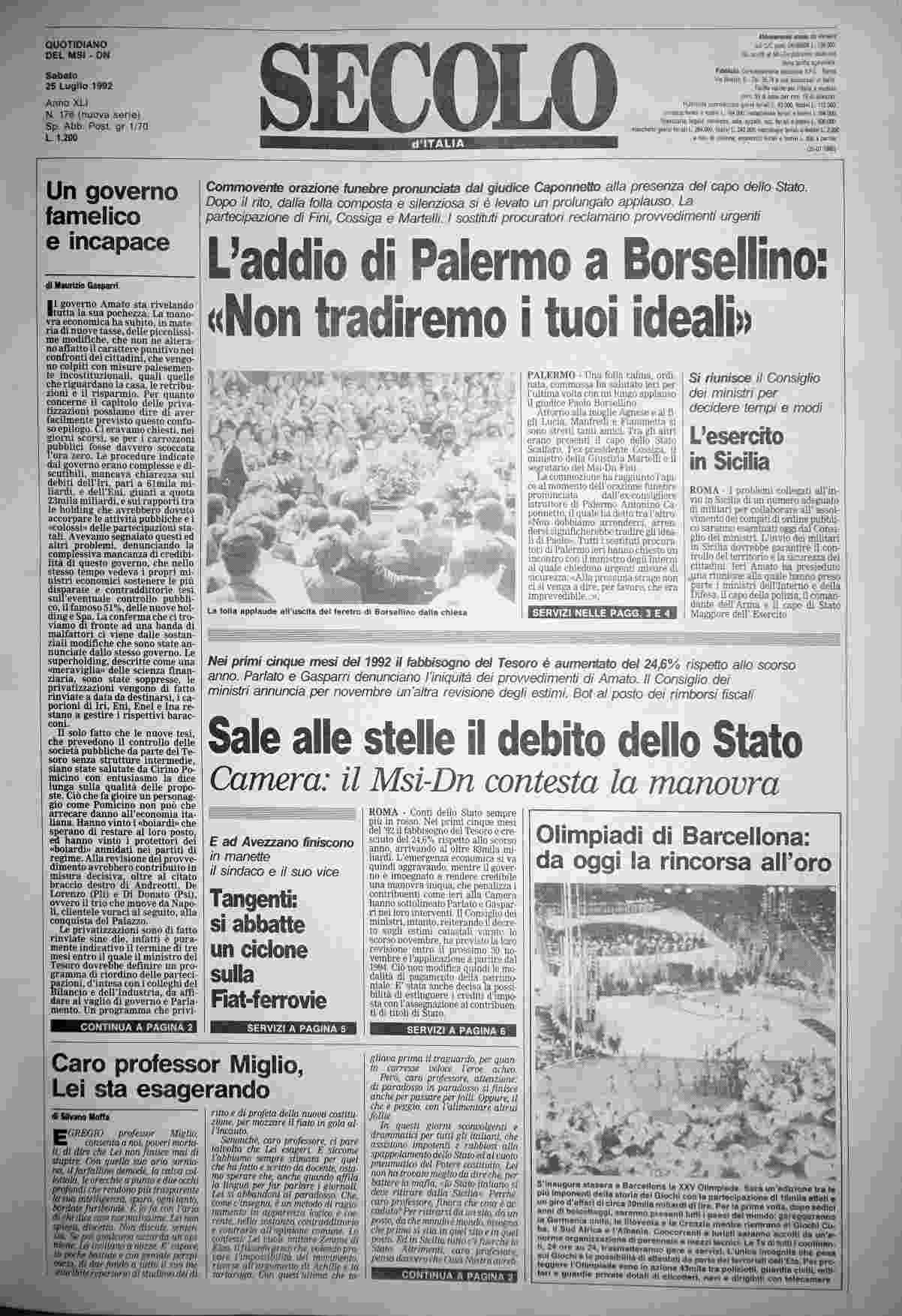 sabato 25 luglio 1992