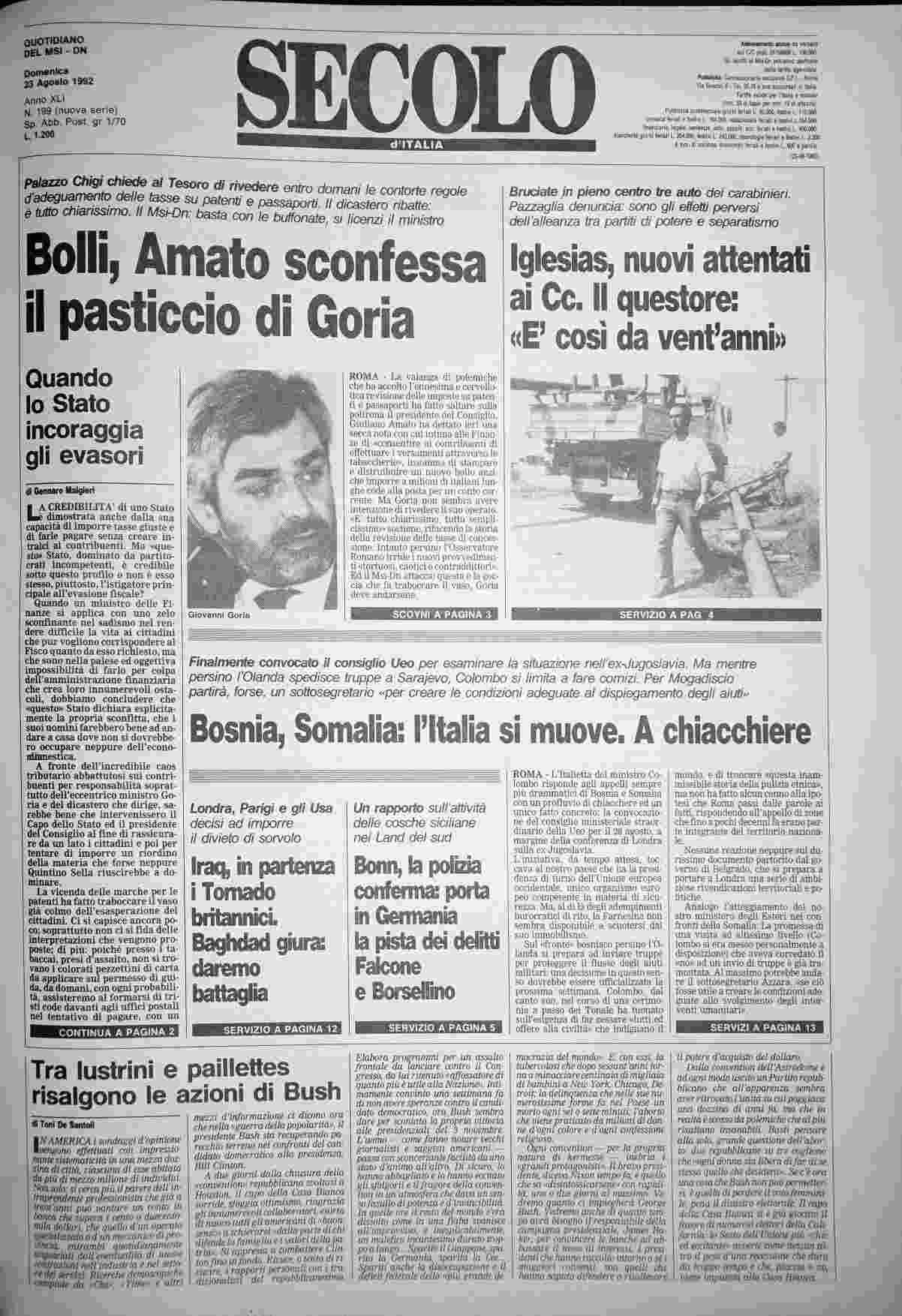 domenica 23 agosto 1992