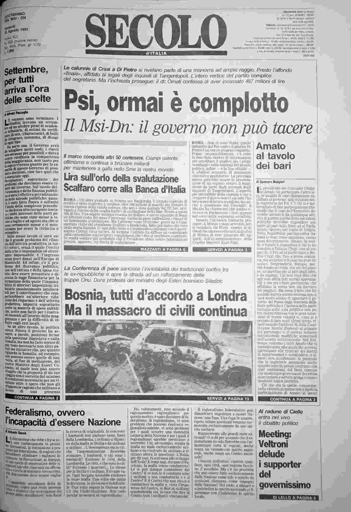 venerdì 28 agosto 1992
