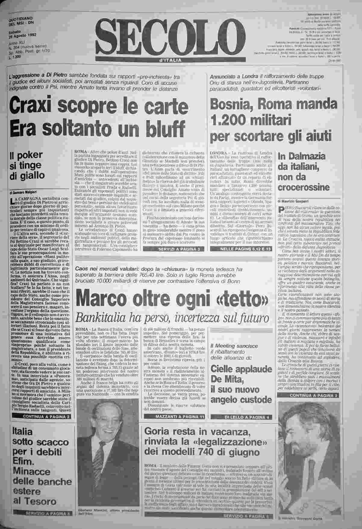 sabato 29 agosto 1992