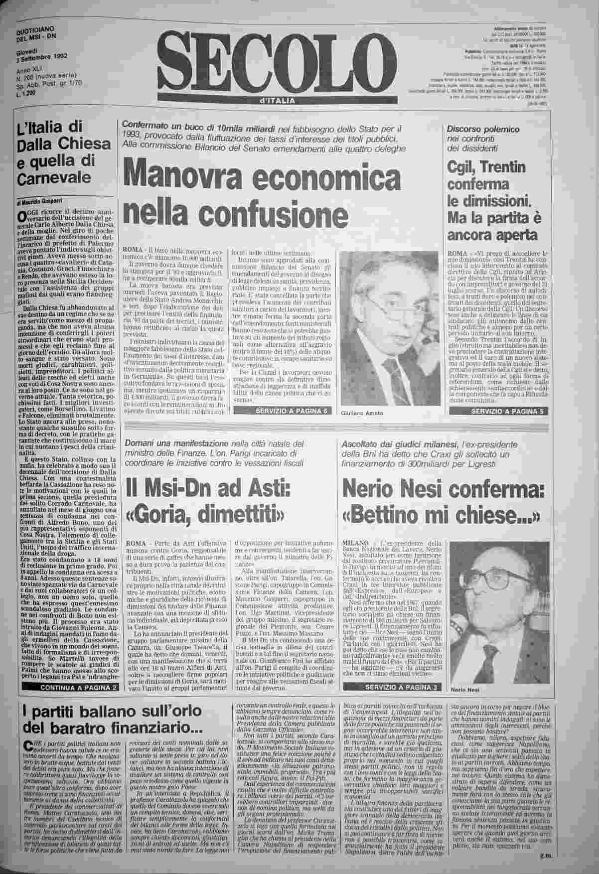 giovedì 3 settembre 1992