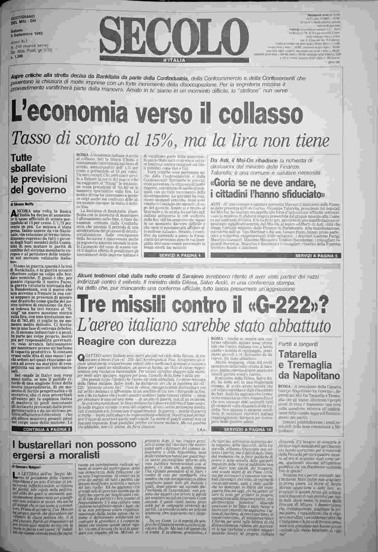 sabato 5 settembre 1992