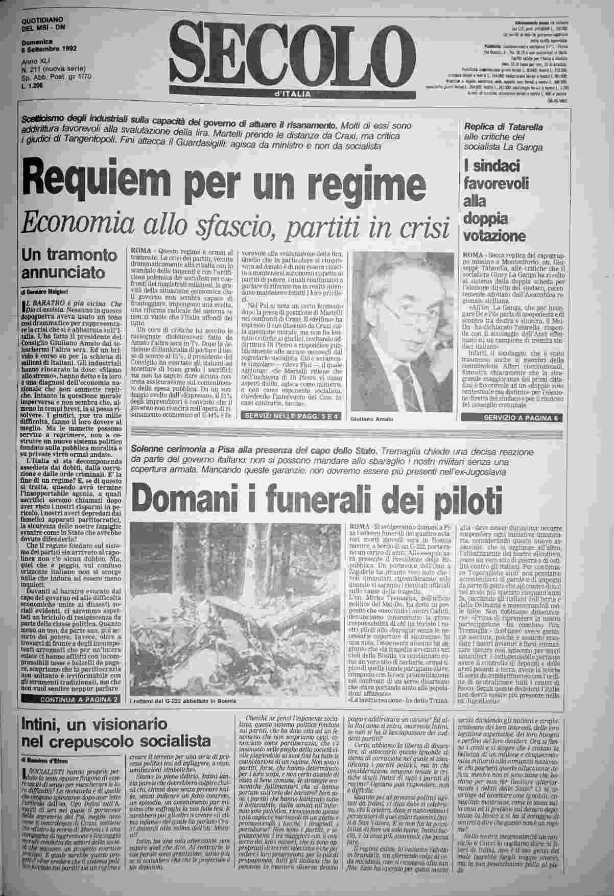 domenica 6 settembre 1992