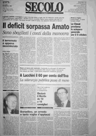 mercoledì 30 settembre 1992