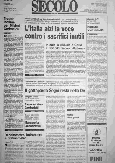 domenica 11 ottobre 1992