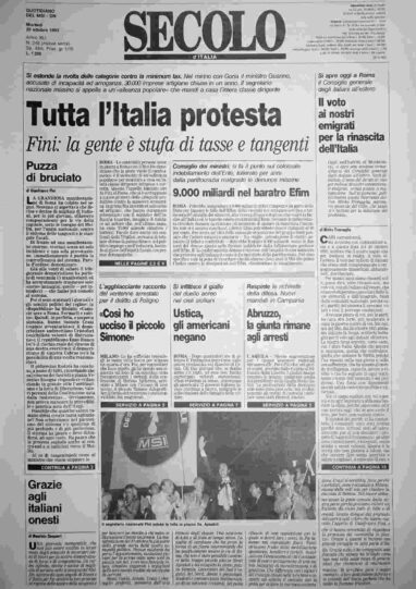 martedì 20 ottobre 1992