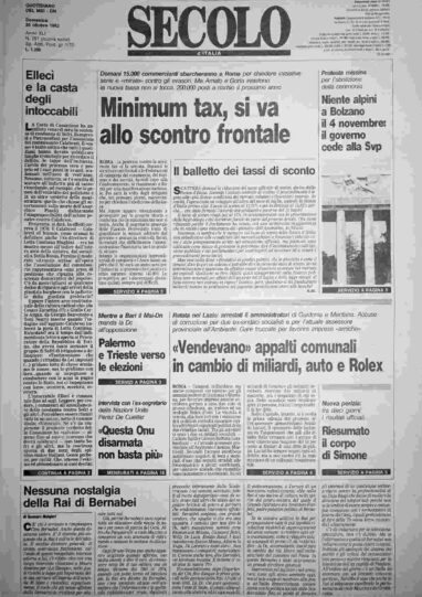 domenica 25 ottobre 1992
