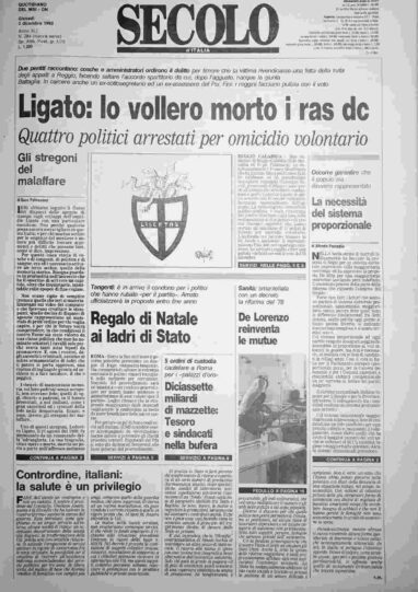 giovedì 3 dicembre 1992