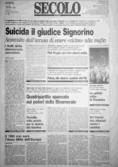 venerdì 4 dicembre 1992