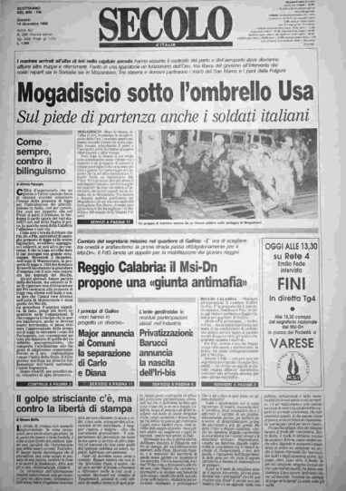 giovedì 10 dicembre 1992