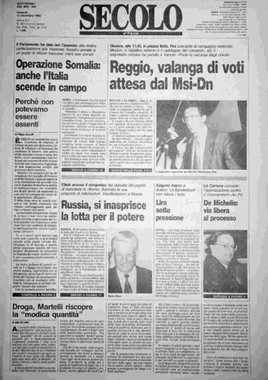 venerdì 11 dicembre 1992