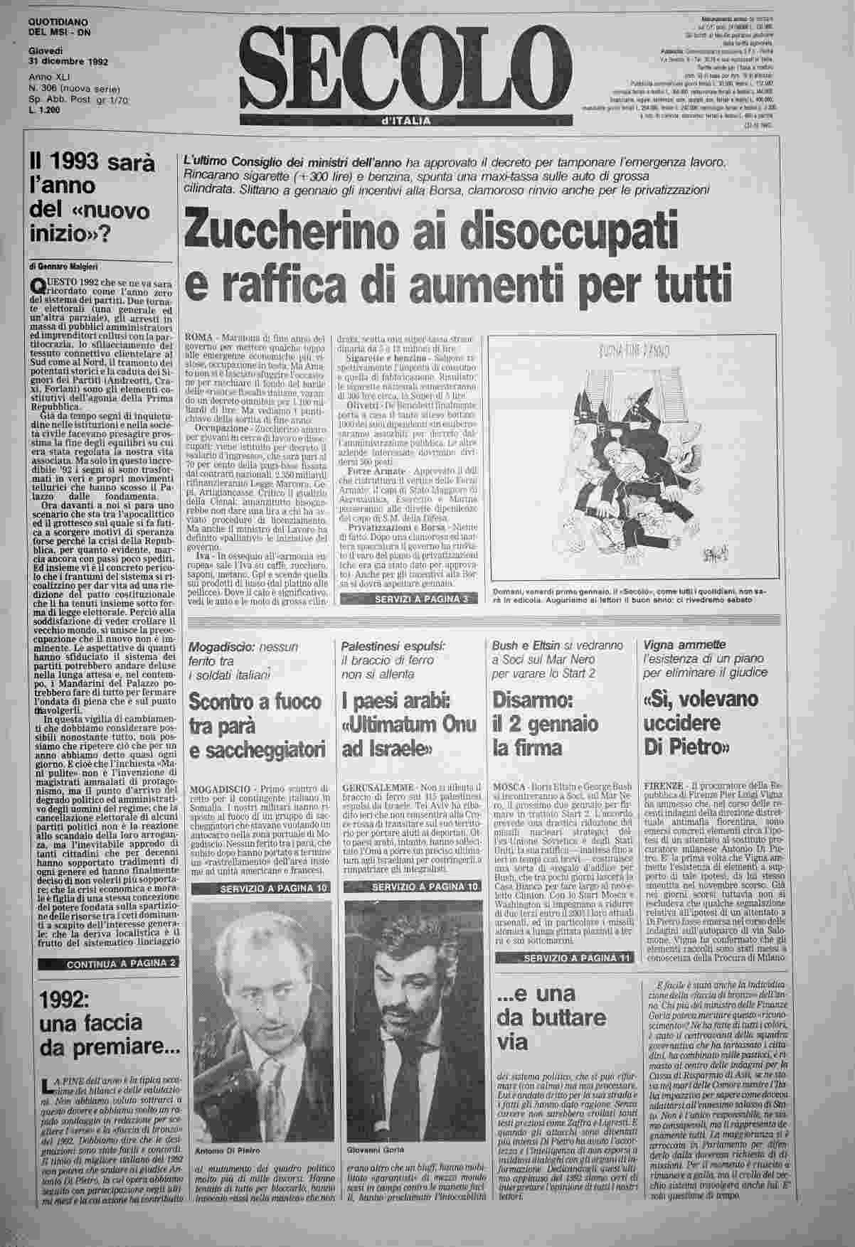 giovedì 31 dicembre 1992