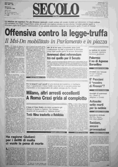 domenica 17 gennaio 1993