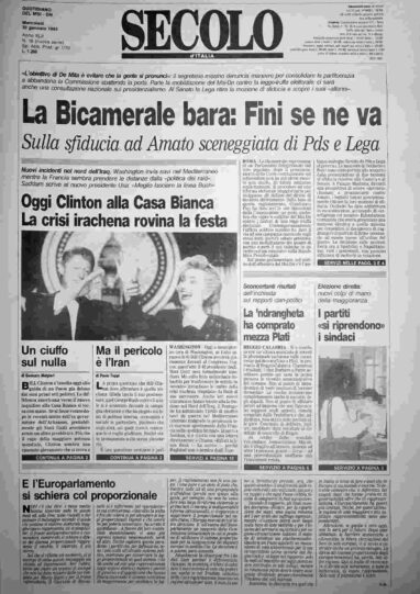 mercoledì 20 gennaio 1993