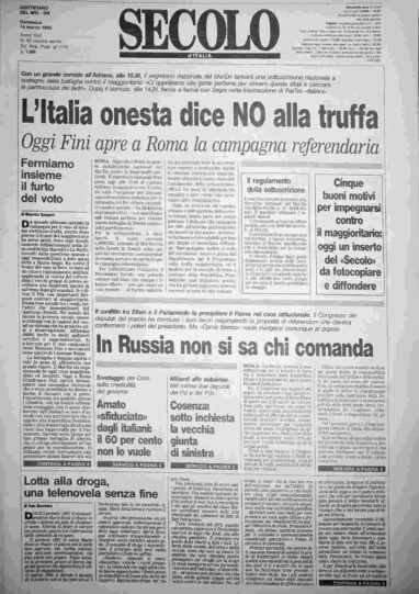 domenica 14 marzo 1993
