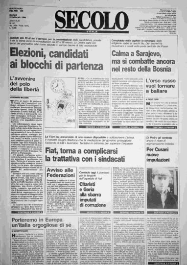 martedì 22 febbraio 1994