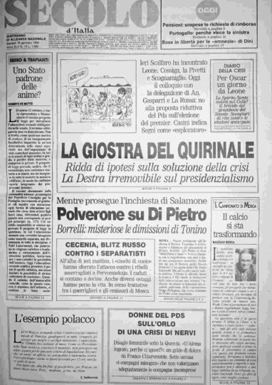 martedì 16 gennaio 1996