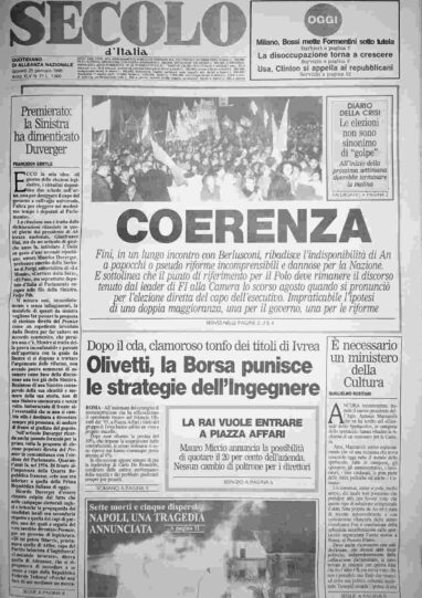 giovedì 25 gennaio 1996