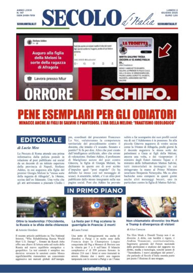 Lunedì 2 giugno 2025