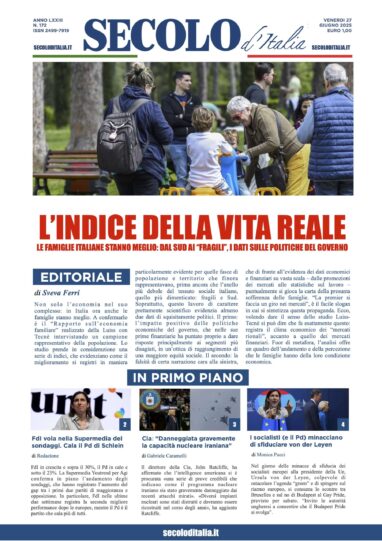 Venerdì 27 giugno 2025