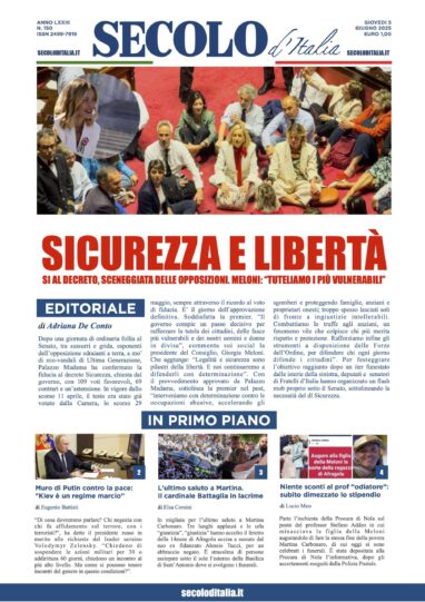 Giovedì 5 giugno 2025