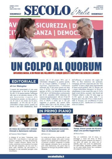 Lunedì 9 giugno 2025