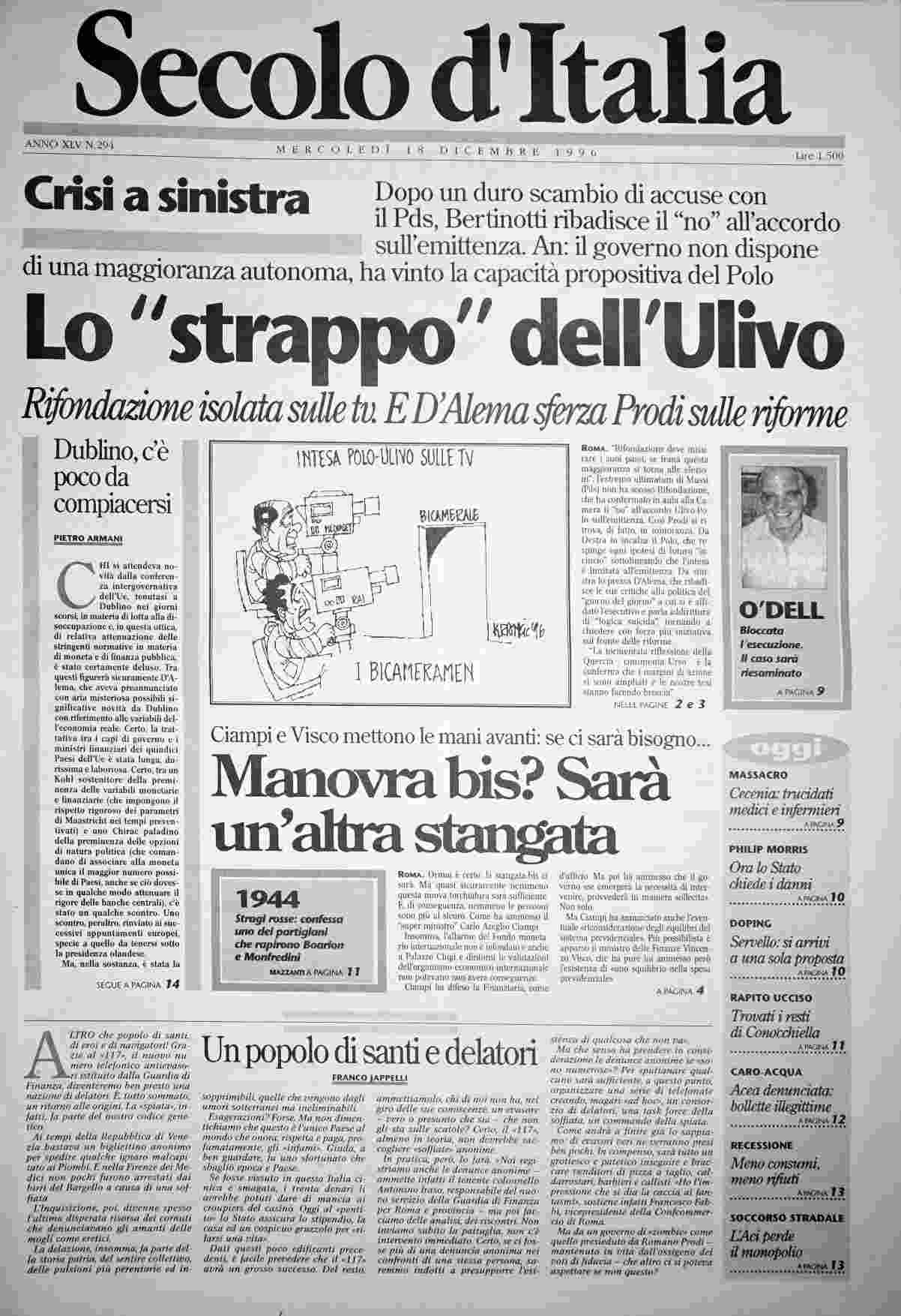 mercoledì 18 dicembre 1996