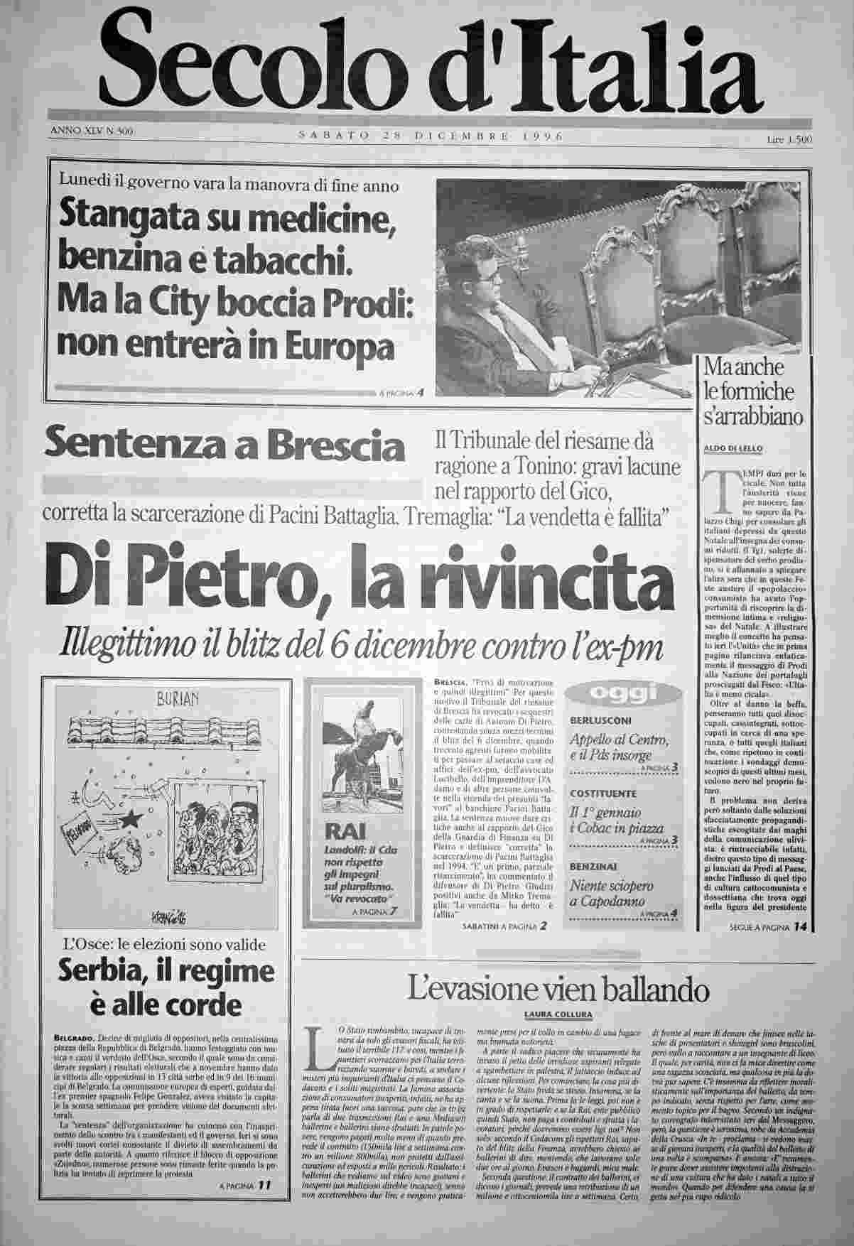 sabato 28 dicembre 1996