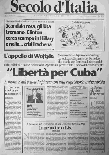 domenica 25 gennaio 1998