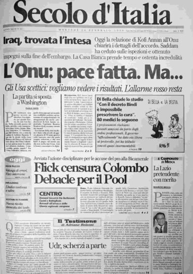 martedì 24 febbraio 1998