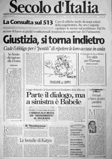 martedì 3 novembre 1998