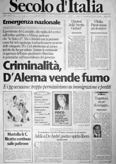 martedì 12 gennaio 1999