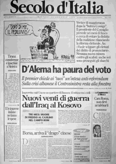 martedì 26 gennaio 1999