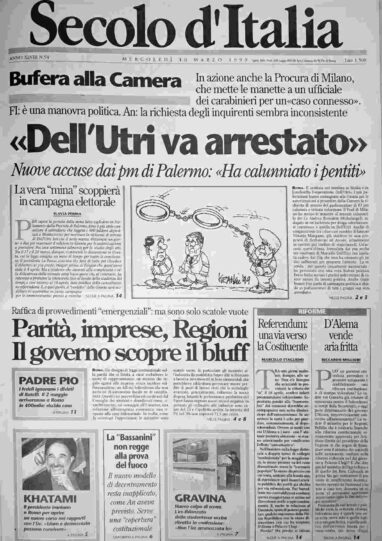 mercoledì 10 marzo 1999