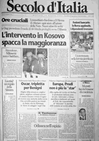 martedì 23 marzo 1999