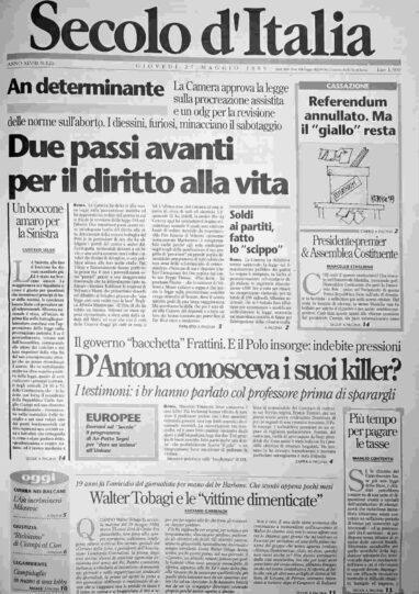 giovedì 27 maggio 1999
