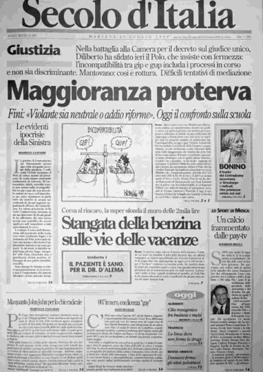 martedì 20 luglio 1999