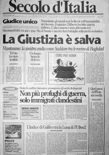 mercoledì 21 luglio 1999