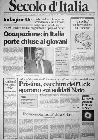 mercoledì 11 agosto 1999