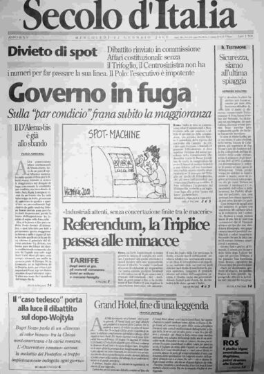 mercoledì 12 gennaio 2000