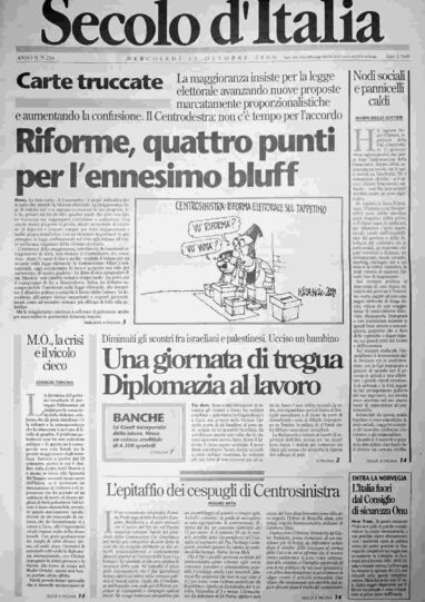 mercoledì 11 ottobre 2000