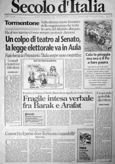 mercoledì 18 ottobre 2000