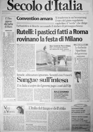 sabato 21 ottobre 2000