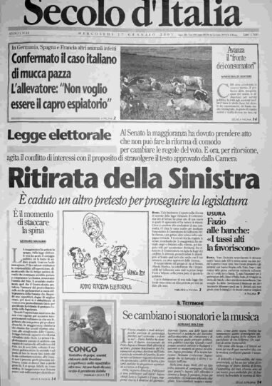 mercoledì 17 gennaio 2001