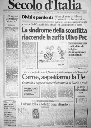 martedì 23 gennaio 2001
