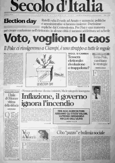 sabato 27 gennaio 2001