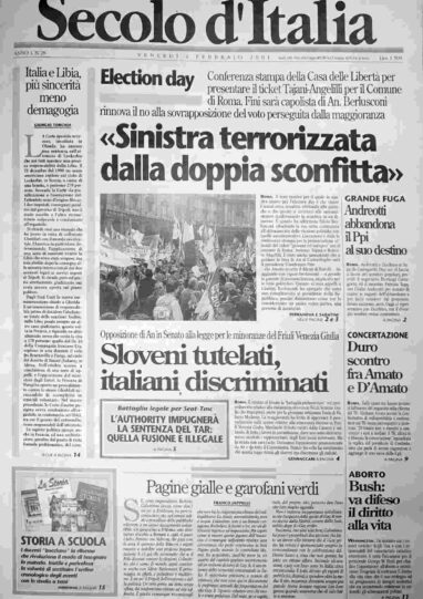 venerdì 2 febbraio 2001